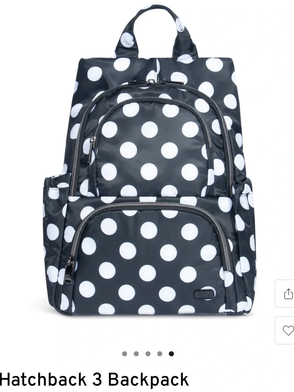 NWT- lug Black Large Dot Backpack